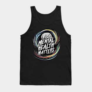 Colorful Brain Art - Mental Health Matters Tank Top